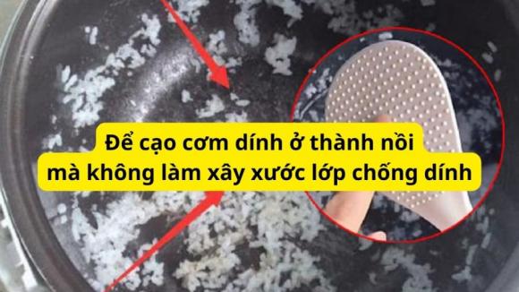 muôi xới cơm, nồi cơm điện, mẹo hay