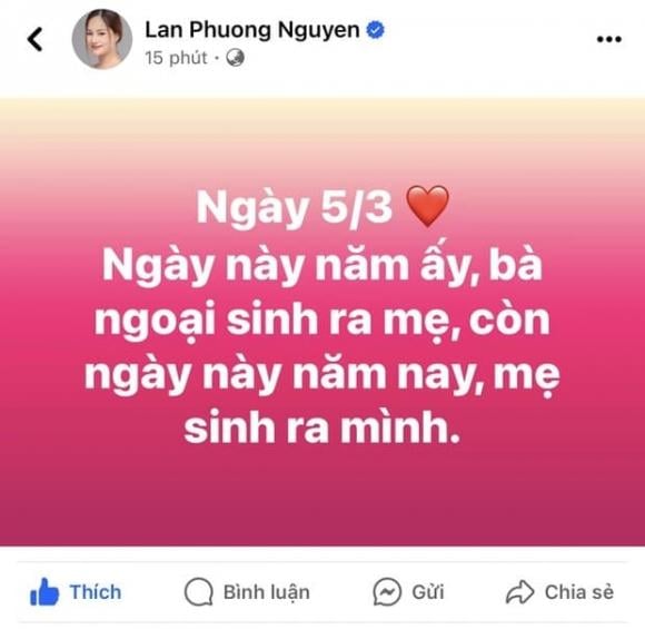 Lan Phương hạ sinh con thứ hai.