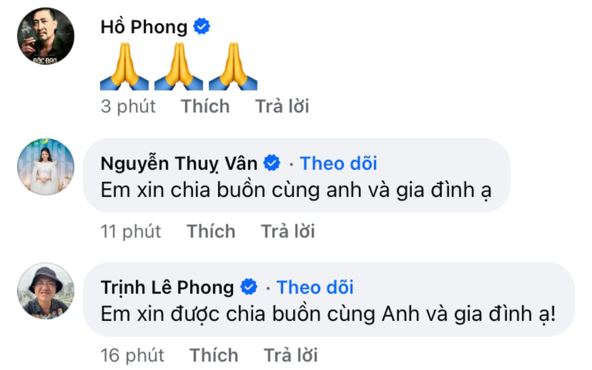 NSƯT Hoàng Hải báo tin tang sự, Huyền Lizzie và dàn sao gửi lời chia buồn Ảnh 2