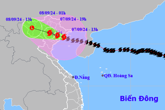 Gió bão mạnh hơn trong tối nay, Hà Nội kêu gọi dân không ra đường - 1