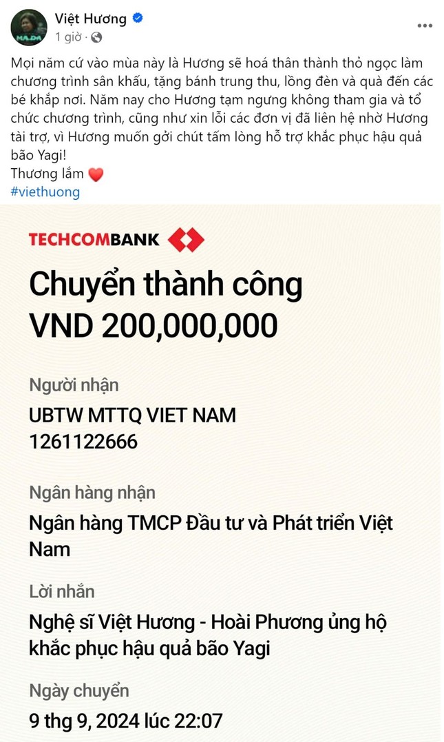 Dàn sao Việt chung tay hỗ trợ hơn 2,5 tỷ đồng gửi tới người dân vùng bão lũ ảnh 12