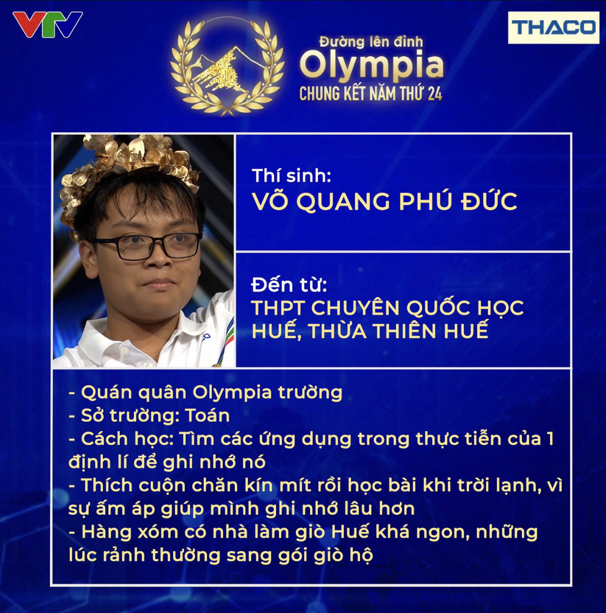 Võ Quang Phú Đức - Quán quân Olympia 2024 sở hữu profile "đỉnh nóc" thế nào?- Ảnh 4.