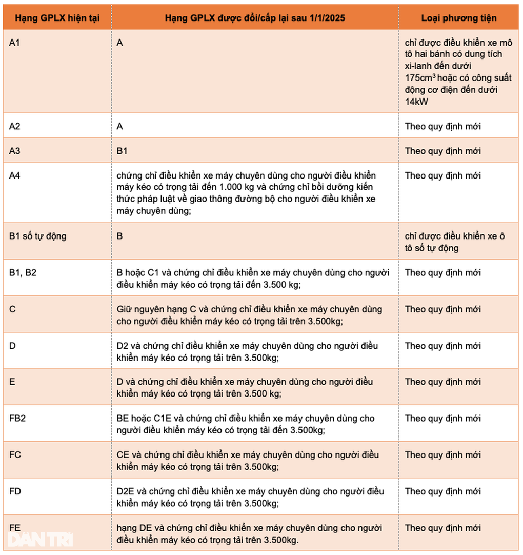 Có giấy phép lái xe hạng B1 cấp sau ngày 1/1/2025 sẽ không được lái ô tô - 2