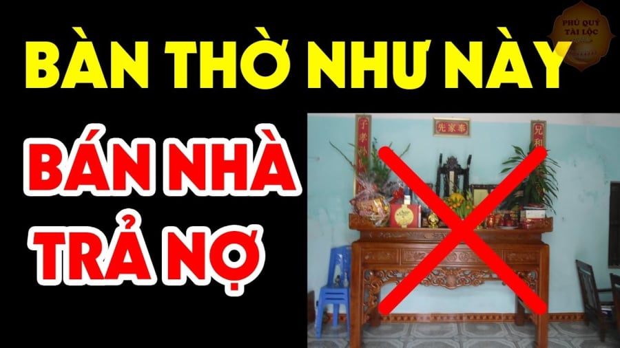 Sai lầm khi đặt bàn thờ