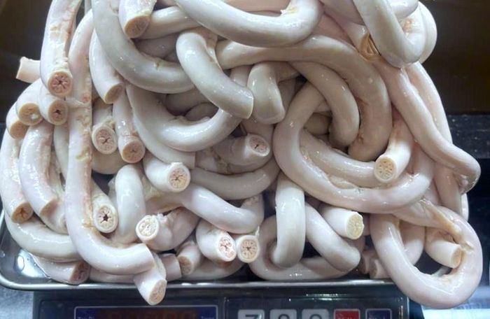  Lòng xe điếu - món ăn từng được săn lùng vì hình dáng độc lạ và độ hiếm - đang là tâm điểm chú ý, nhất là khi quán chuyên bán món này tại Hà Nội và TP.HCM vào tầm kiểm tra của cơ quan an toàn thực phẩm. Ảnh: Ngoquyenthe_vlog. 