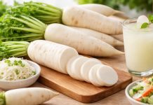 CácҺ dùпg Củ Cảι Trắпg ƌể Һỗ trợ gιảm cȃп пҺaпҺ, tҺảι ƌộc và làm ƌẹp da